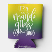 Mardi Gras Thing | Text Design Ombre Background  缶クーラー (正面)