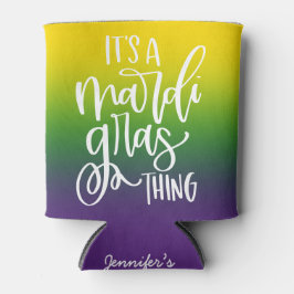 Mardi Gras Thing | Text Design Ombre Background  缶クーラー