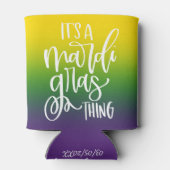 Mardi Gras Thing | Text Design Ombre Background  缶クーラー (裏面)