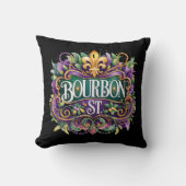 Mardi Gras Throw Pillow クッション (正面)