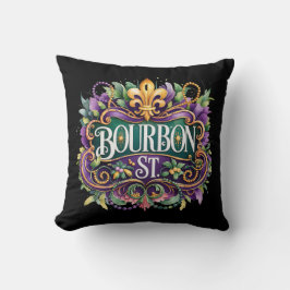 Mardi Gras Throw Pillow クッション