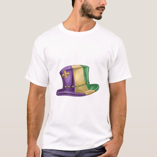 Mardi Gras Top Hat Illustration  Tシャツ (正面)