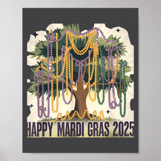 Mardi Gras Tree Carnival New 2024 For Women Valent ポスター (正面)