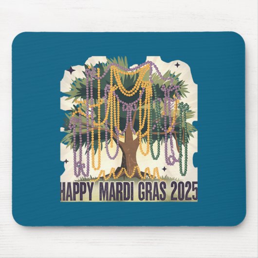 Mardi Gras Tree Carnival New 2024 For Women Valent マウスパッド (正面)