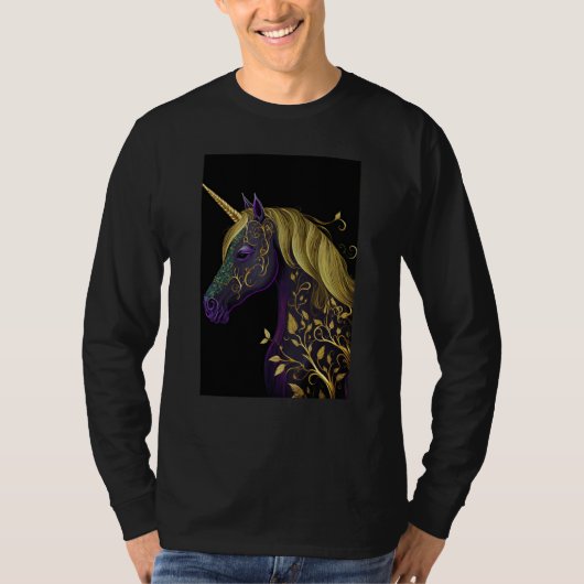 Mardi Gras Unicorn Costume Party Festival Cute Tシャツ (正面)