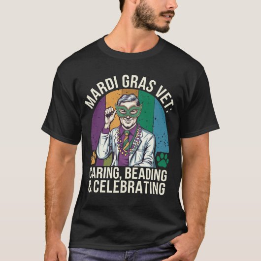 Mardi Gras Vet:'気に, Beading & 祝's Tシャツ (正面)