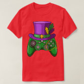 Mardi Gras Video Game Controller Jester Hat Costum Tシャツ (デザイン正面)