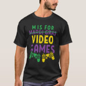 Mardi Gras Video Game Controller Jester Hat Costum Tシャツ (正面)