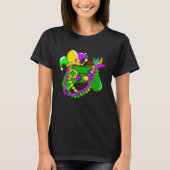 Mardi Gras Video Game Controller Jester Hat Costum Tシャツ (正面)