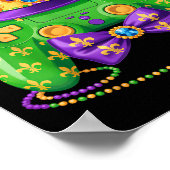 Mardi Gras Video Game Controller Jester Hat Gamer  ポスター (角)