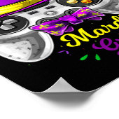 Mardi Gras Video Game Controller Jester Mask Costu ポスター (角)