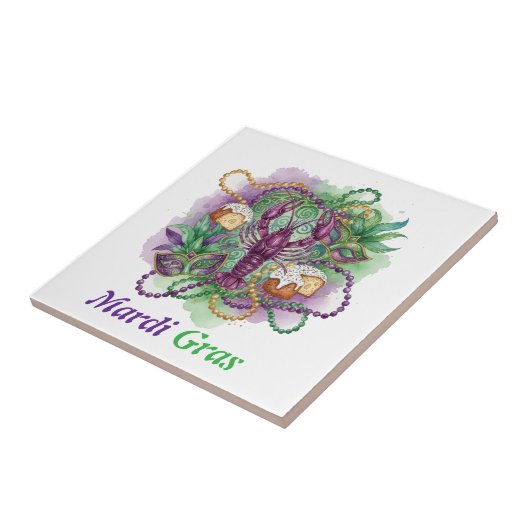 Mardi Gras Watercolor Celebration タイル (側面)