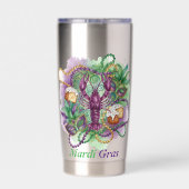Mardi Gras Watercolor Celebration 保温保冷タンブラー (背面)