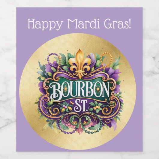 Mardi Gras Wine Label ワインラベル (シングルラベル)