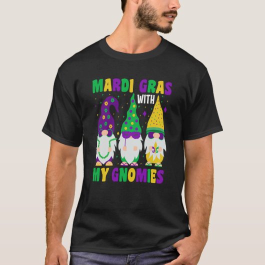 Mardi Gras With my Gnomies celebrations parade par Tシャツ (正面)