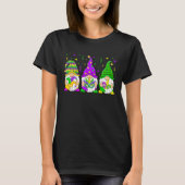 Mardi Gras With My Gnomies Cute Three Gnomes Squad Tシャツ (正面)