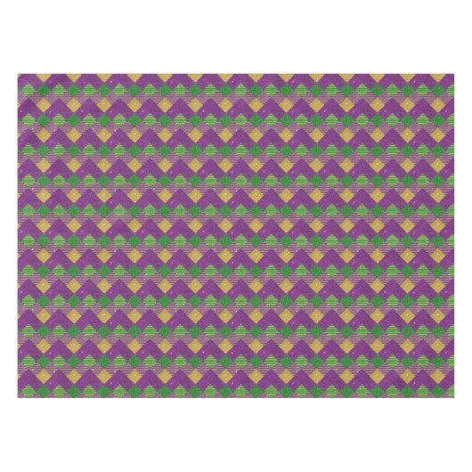 Mardi Gras Zig Zag Pattern  テーブルクロス (正面(横))