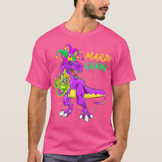 Mardi Grawr Trex Dino DjコスチュームToddler Boy Kids Tシャツ