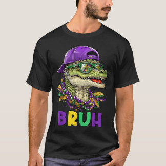Mardigator Alligator Bruh Mardi Gras Costume Teens Tシャツ