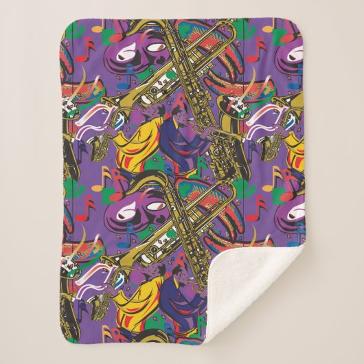 Mardis Grasニュー・オーリンズ シェルパブランケット (正面)