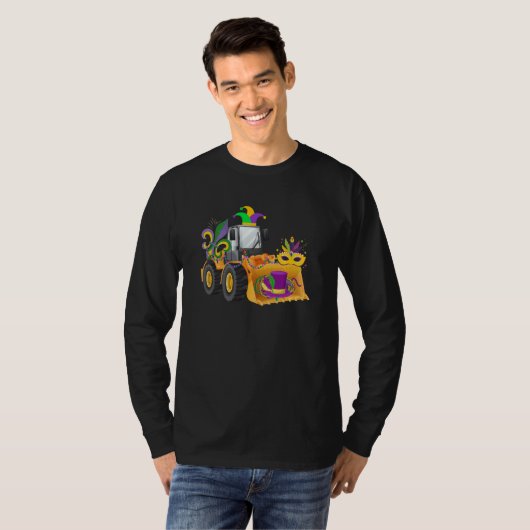 Mardy Gras Construction Celebrations Fat Tuesday P Tシャツ (正面フル)