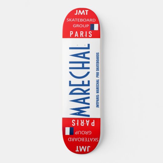 MARECHAL JMT PARIS 8 1/4"スケートボードデッキ スケートボード (正面)