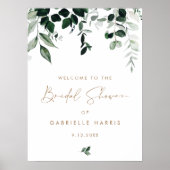 MAREEグリーンリーブライダルシャワーウェルカムサイン ポスター (正面)