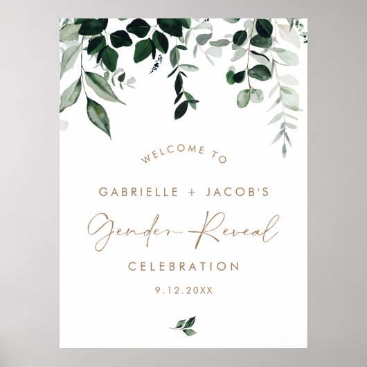 MAREE緑のジェンダーがウェルカムサインを明らかにする ポスター (正面)