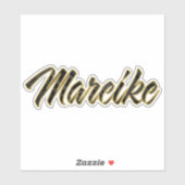 Mareike black gold Lettering Aufkleber Sticker シール (シート)