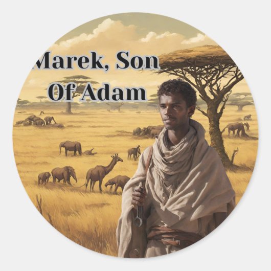Marek, Son of Adam stickers ラウンドシール (正面)