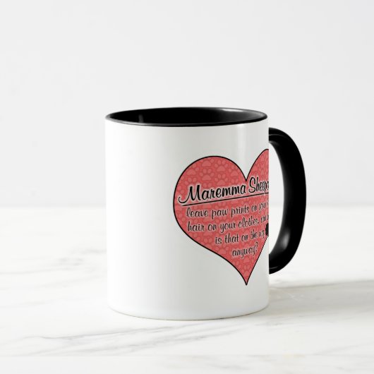 Maremmaの牧羊犬の足は犬のユーモアを印刷します マグカップ (正面右)