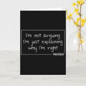 Maren Gift Quote Personalized Name Funny Birthday カード (黄色い花)