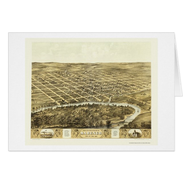 MarengoのIAのパノラマ式の地図- 1868年 (正面横)