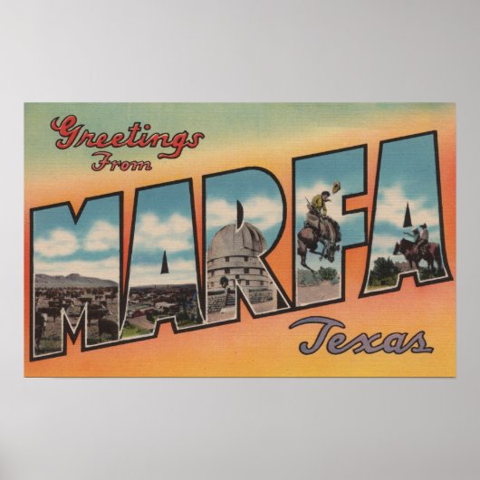Marfa, TexasLarge Letter ScenesMarfa, TX ポスター (正面)