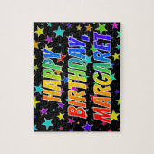 「MARGARET」名、おもしろい「ハッピーバースデー」 ジグソーパズル (縦)