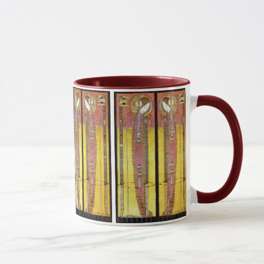 Margaret Macdonaldによる刺繍パネル マグカップ (右)