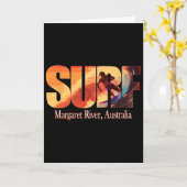 Margaret River, Australia Beach Surfing  カード (黄色い花)