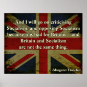 Margaret Thatcher Anti-Socialism ポスター (正面)