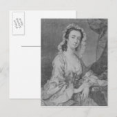 Margaret Woffington、John Faber Jrによる彫刻 ポストカード (正面/裏面)