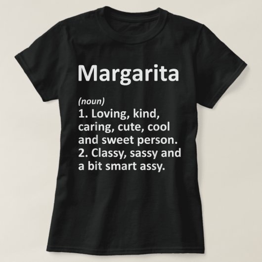 MARGARITA定義パーソナライズされたおもしろい誕生日G Tシャツ (デザイン正面)