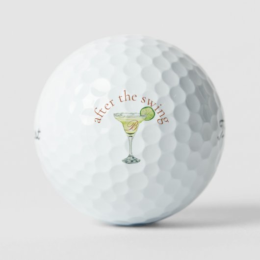 Margarita After the Swing Monogram Titleist Pro VI ゴルフボール (正面)