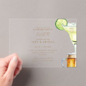 Margarita Beer Engagement Party アクリル招待状 (インサイチュ (ポータブル))