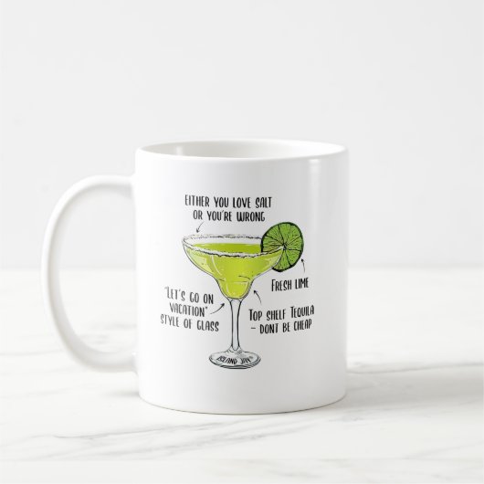 Margarita Concoction Stemless You Love Salt コーヒーマグカップ (左)