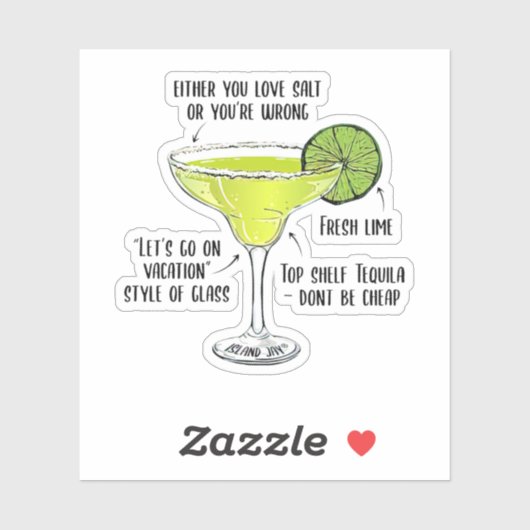 Margarita Concoction Stemless You Love Salt シール (シート)