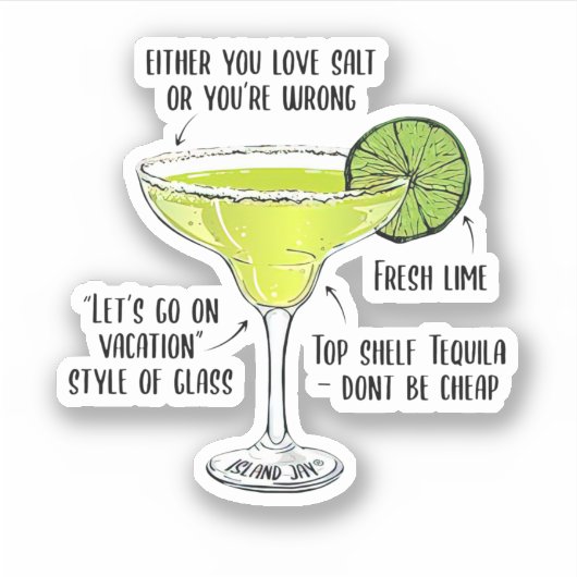 Margarita Concoction Stemless You Love Salt シール (正面)