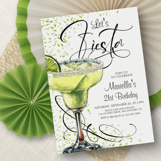 Margarita Fiesta Birthday Invitation 招待状