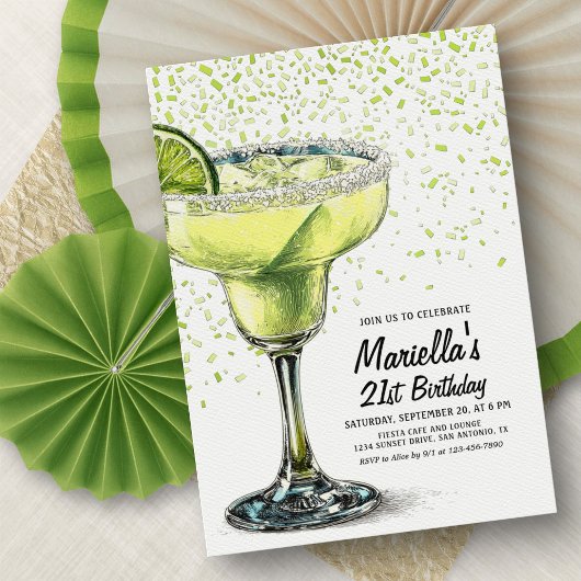 Margarita Fiesta Birthday Invitation 招待状