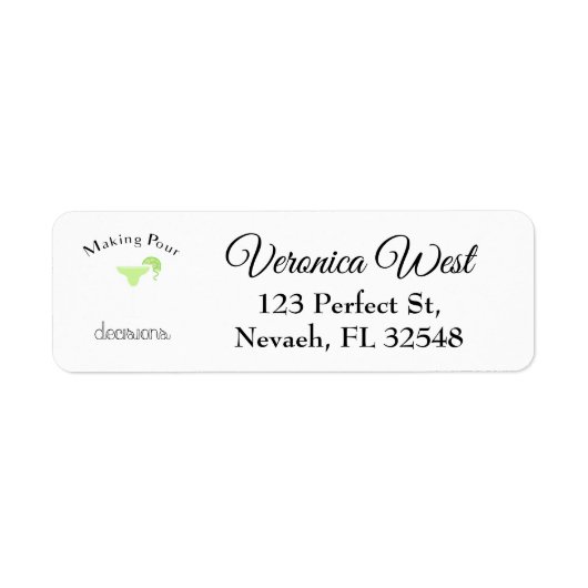 Margarita Glassによる注決方法 ラベル (正面)