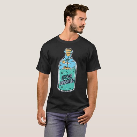 Margarita Gnome It s 5 o clock somewhere Palm Tree Tシャツ (正面フル)