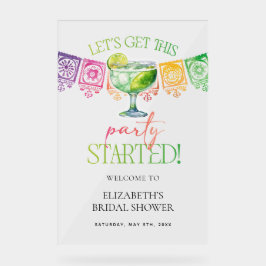 Margarita Let's Get thisパーティー アクリルサイン